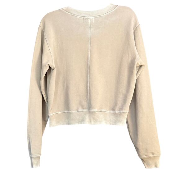Cotton Citizen Milan French Terry Crewneck –Sand Sz S 100% Cotton Made USA NWT - Picture 6 of 13